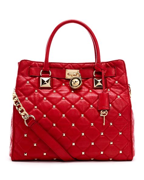 michael kors hamilton red tote|Michael Kors Hamilton large satchel.